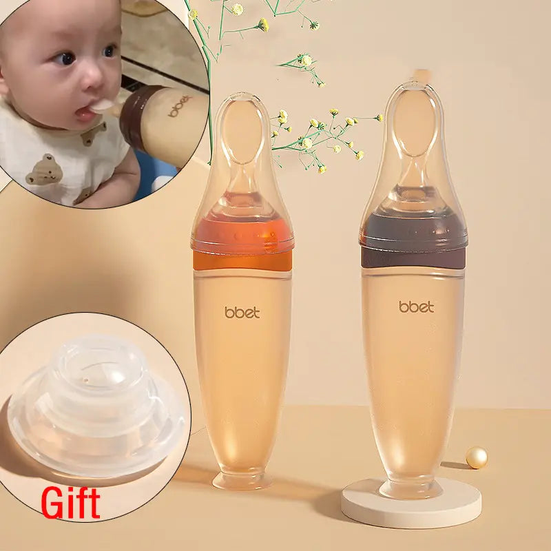 Silicone Squeezing Feeding Bottle